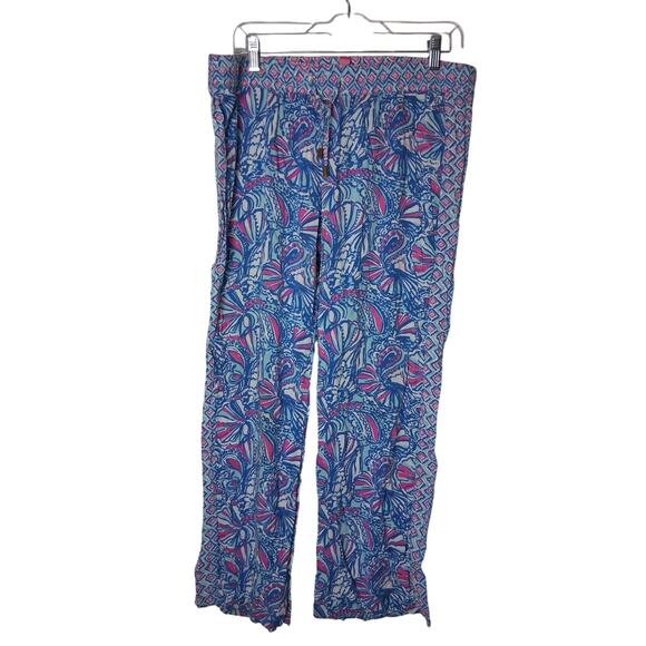 Lilly Pulitzer large pants drawstring colorful nwot womens - Picture 1 of 3